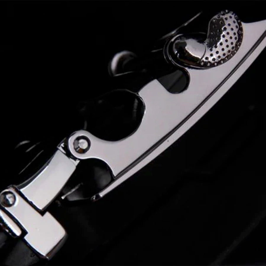 Cinto Masculino de Couro Preto Mawey Automatico