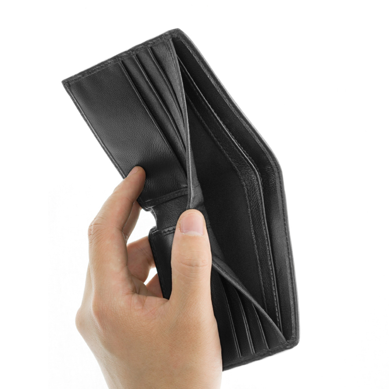Carteira Masculina em Couro Trançado Preto Mawey
