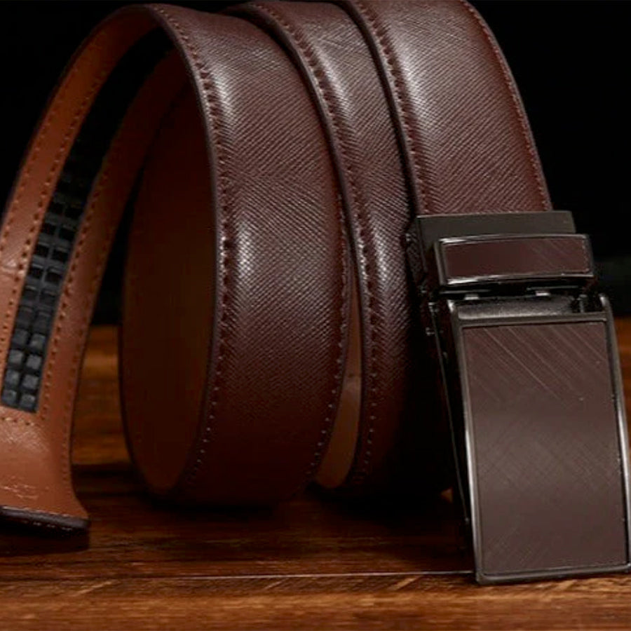 Cinto Masculino de Couro Marrom Mawey