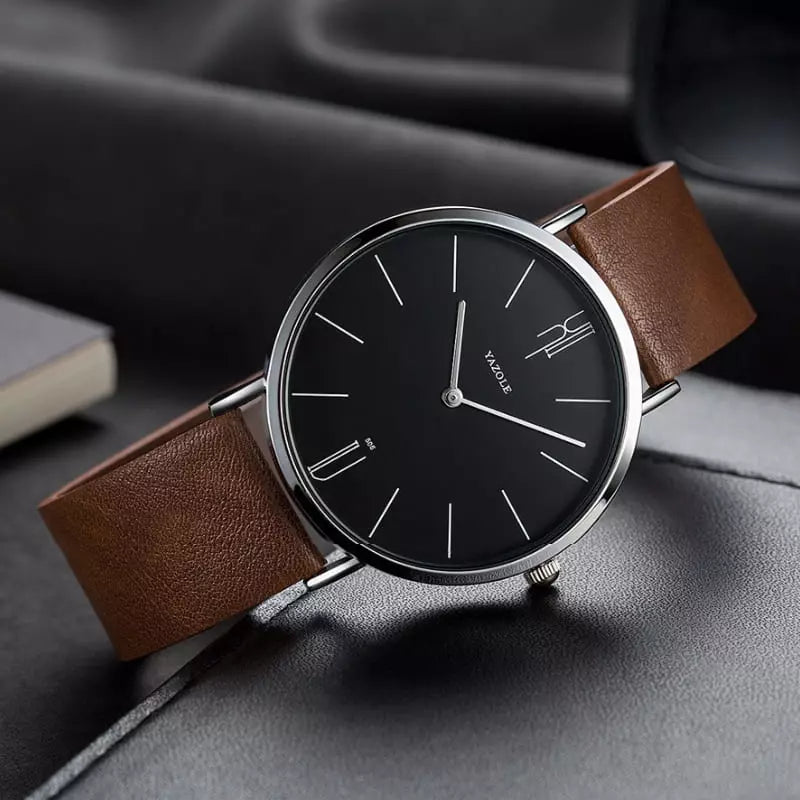 Relógio Mawey Masculino Preto Casual Slim YA506