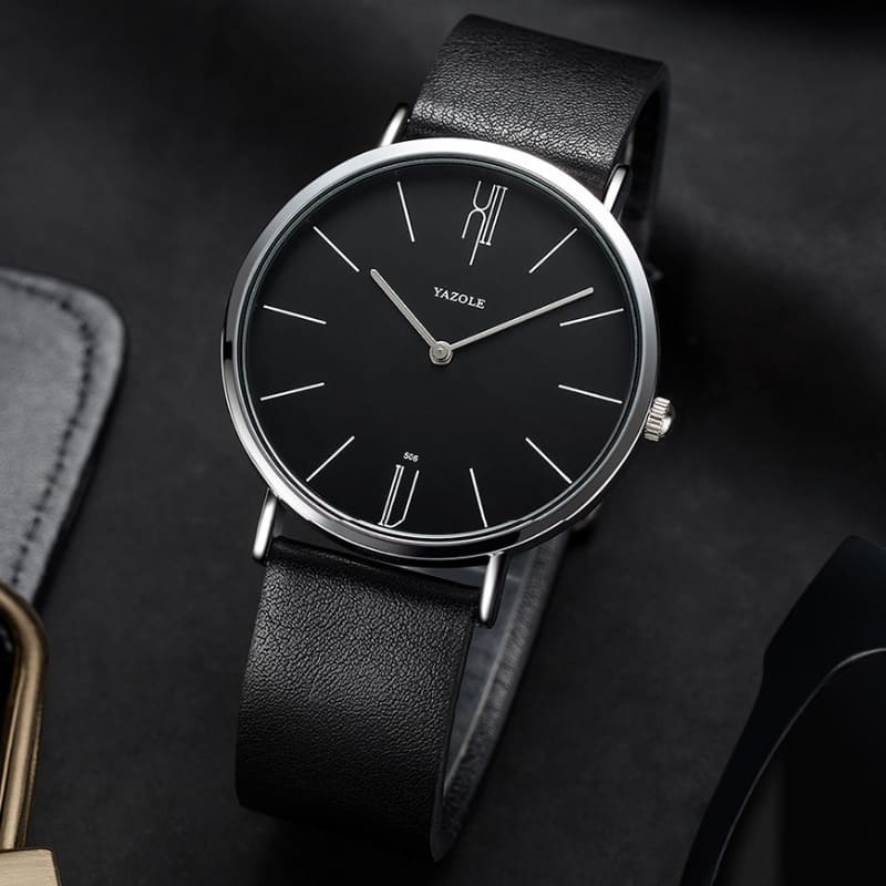 Relógio Mawey Masculino Preto Casual Slim YA506