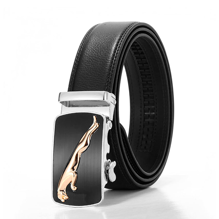 Cinto Masculino Couro Jaguar Preto Mawey