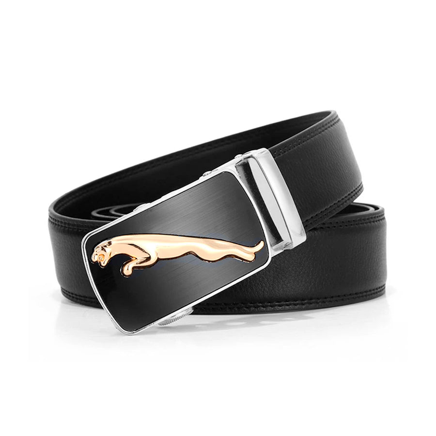 Cinto Masculino Couro Jaguar Preto Mawey